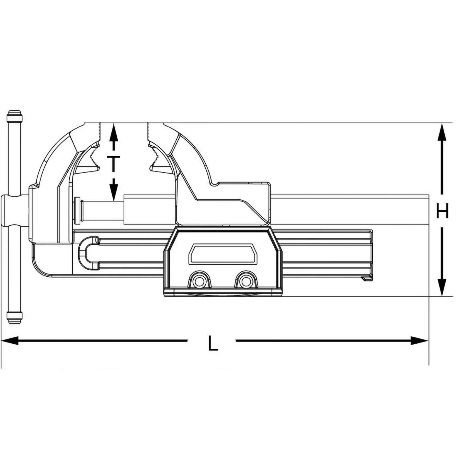 KS TOOLS Parallel-Schraubstock ohne Drehteller 125 mm - 914.0031