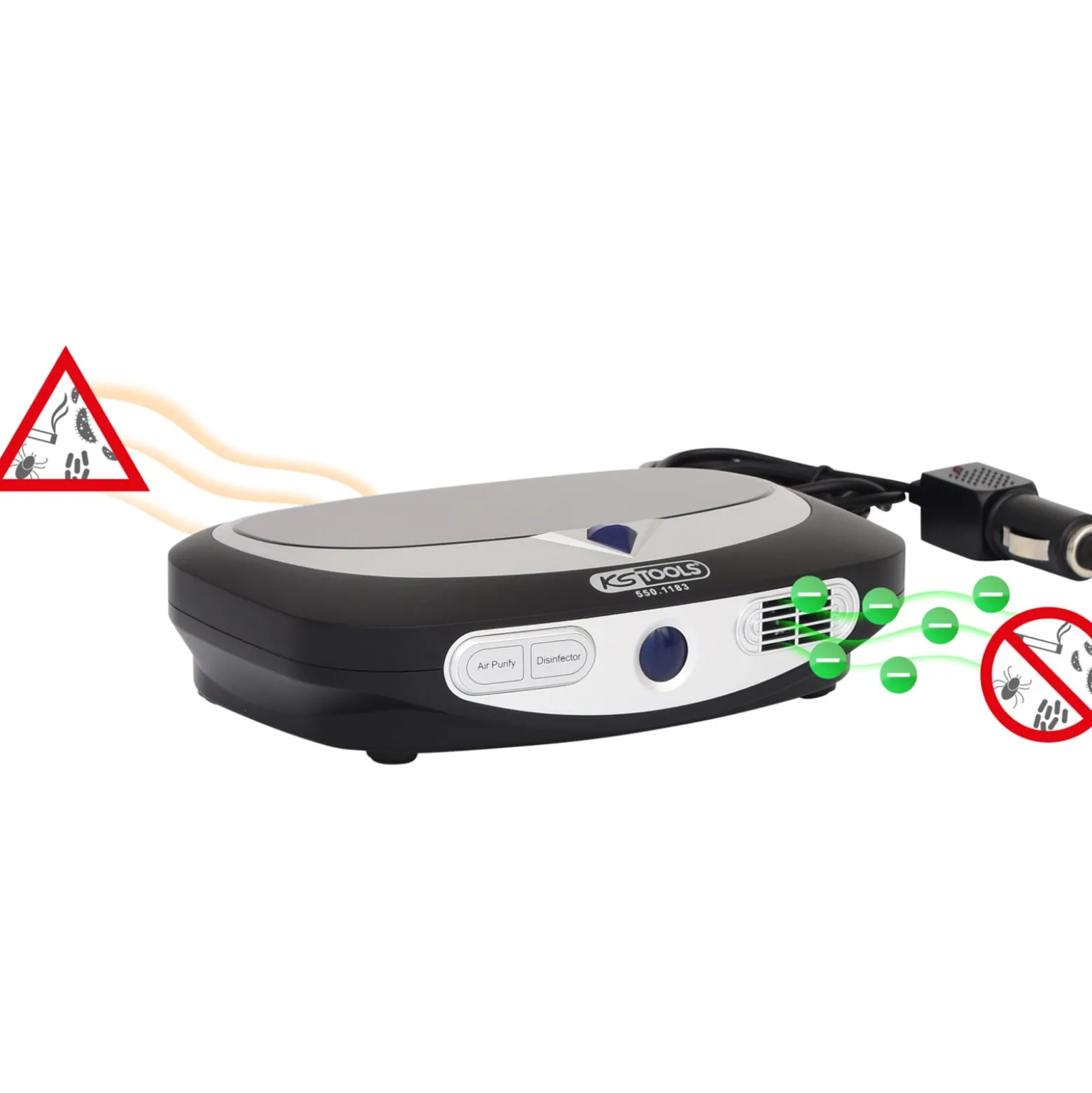 KS TOOLS Plasma-Luftreiniger mit Ionisator-Technik - 550.1183