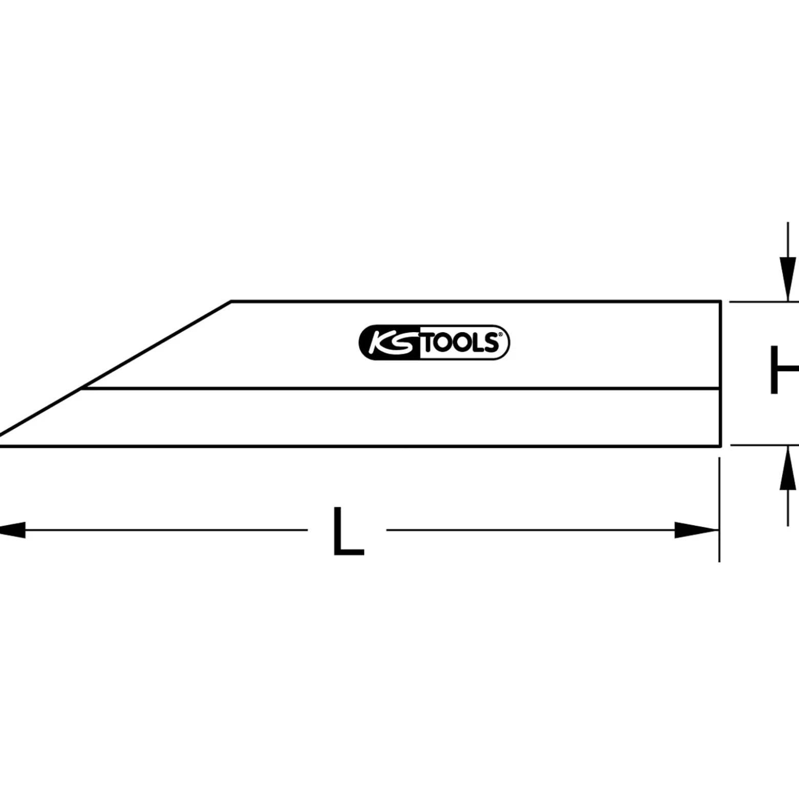 KS TOOLS Präzisions-Haarlineal 600 mm - 300.0639