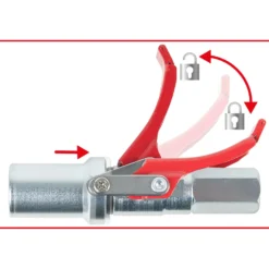 KS TOOLS Quick-Lock Schnellkupplung für Fettpressen 1/8"- 980.1108