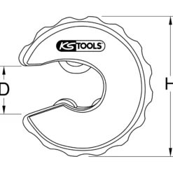 KS TOOLS Ratschen-Rohrabschneider für Kupferrohre 15 mm - 104.2015