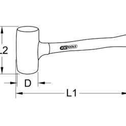 KS TOOLS Rückschlagfreier Schonhammer 1250g - 140.5258