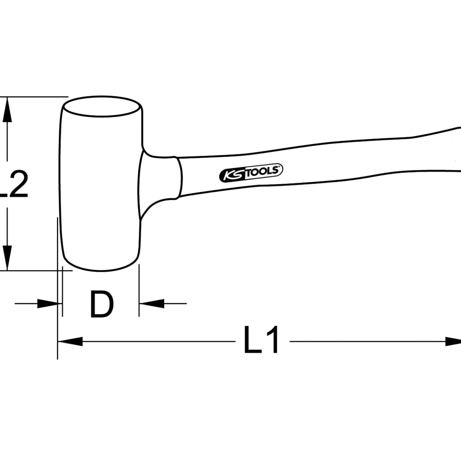 KS TOOLS Rückschlagfreier Schonhammer 1250g - 140.5258