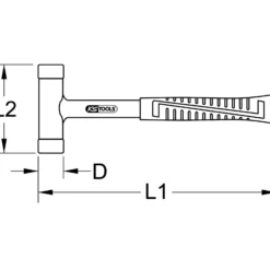 KS TOOLS Rückschlagfreier Schonhammer 1110g - 140.5275