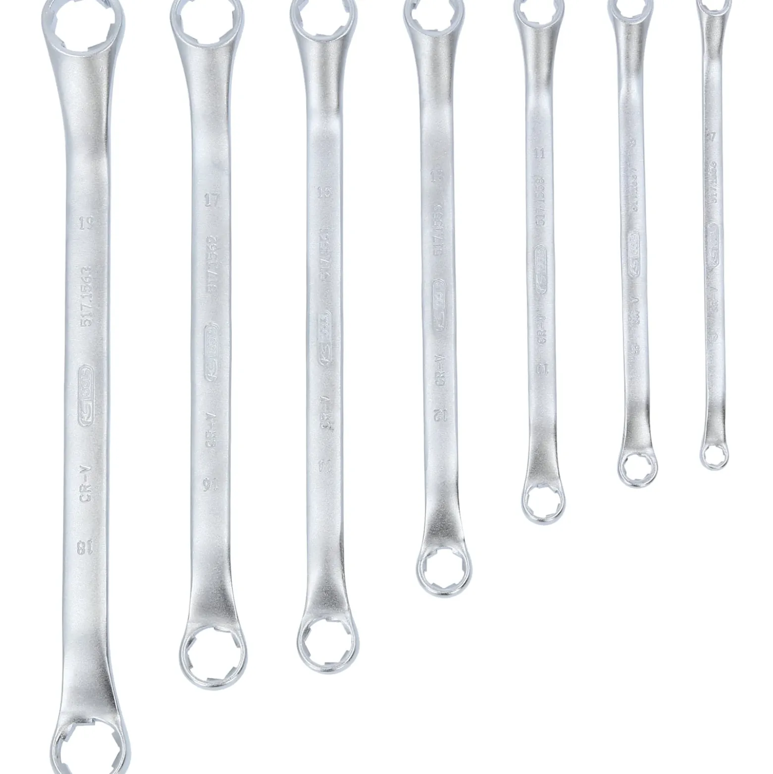 KS TOOLS RESCUEpower Doppel-Ringschlüssel-Satz gekröpft 7tlg. 6-19 mm - 517.1555