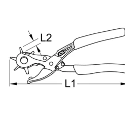 KS TOOLS Revolverlochzange hebelübersetzt 250 mm - 118.0043