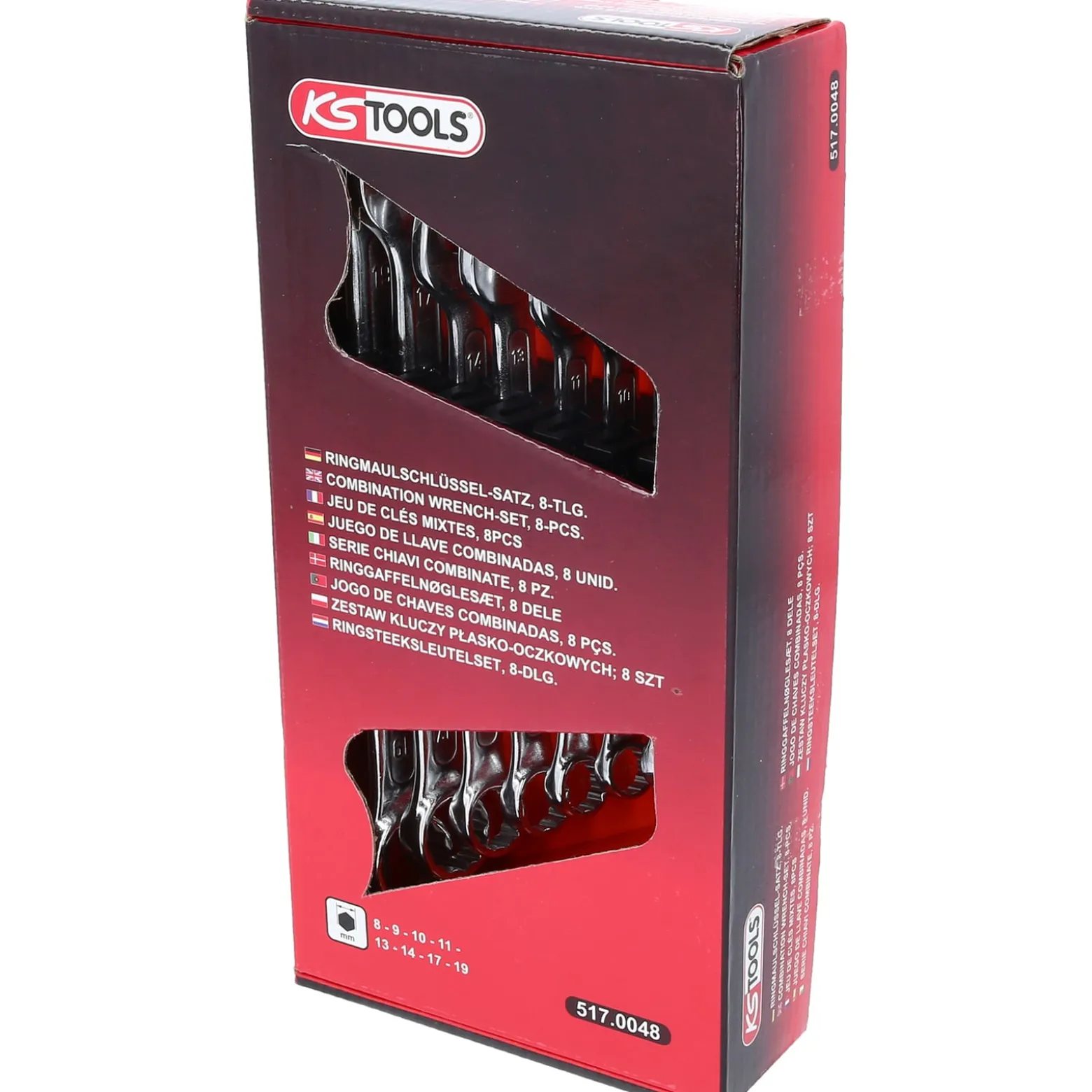 KS TOOLS Ringmaulschlüssel-Satz abgewinkelt 8tlg. 8-19 mm - 517.0048