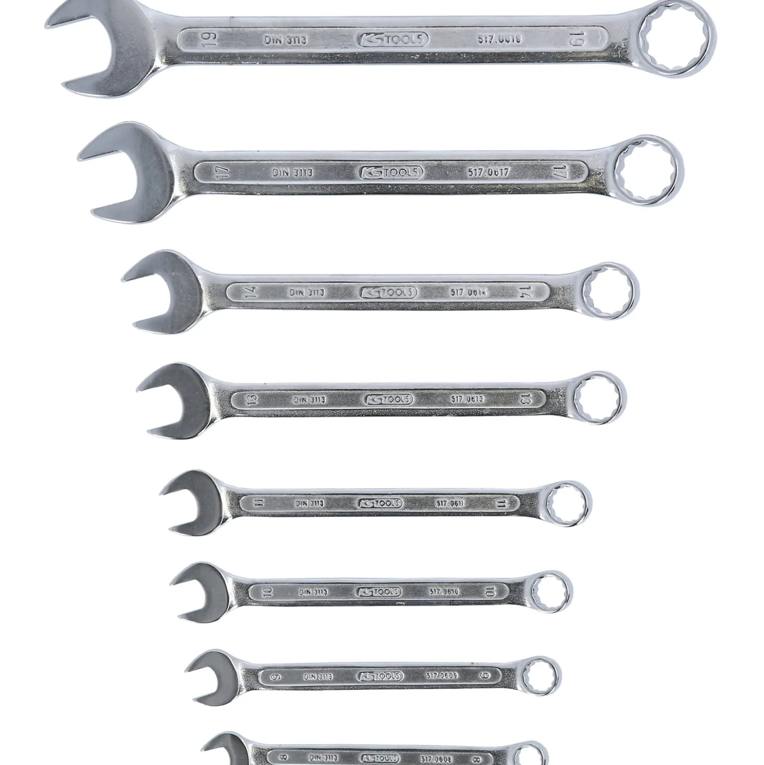 KS TOOLS Ringmaulschlüssel-Satz abgewinkelt 8tlg. 8-19 mm - 517.0048