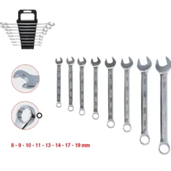 KS TOOLS Ringmaulschlüssel-Satz abgewinkelt 8tlg. 8-19 mm - 517.0048