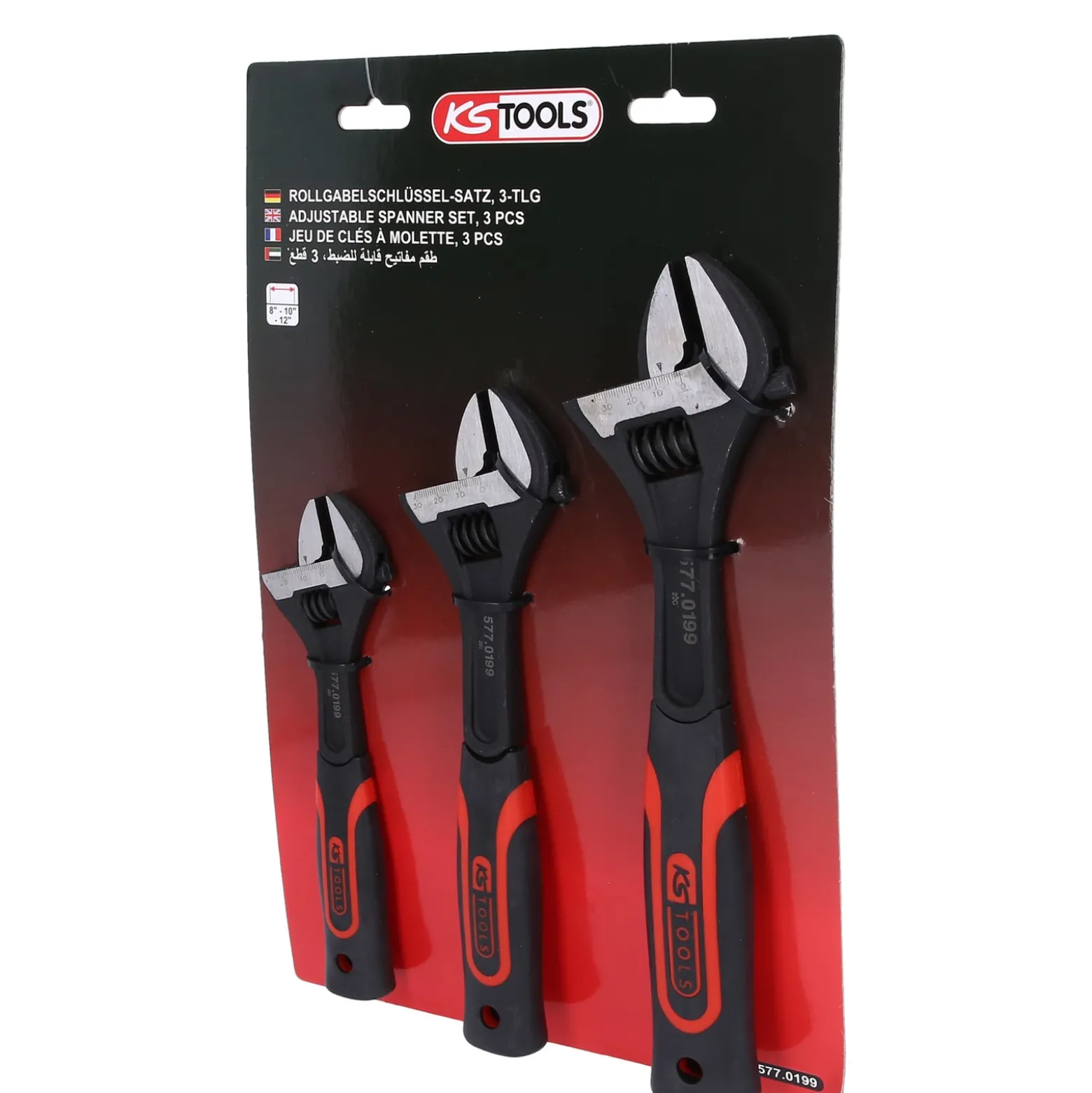 KS TOOLS Rollgabelschlüssel-Satz 2-Komponentengriff 3tlg. - 577.0199