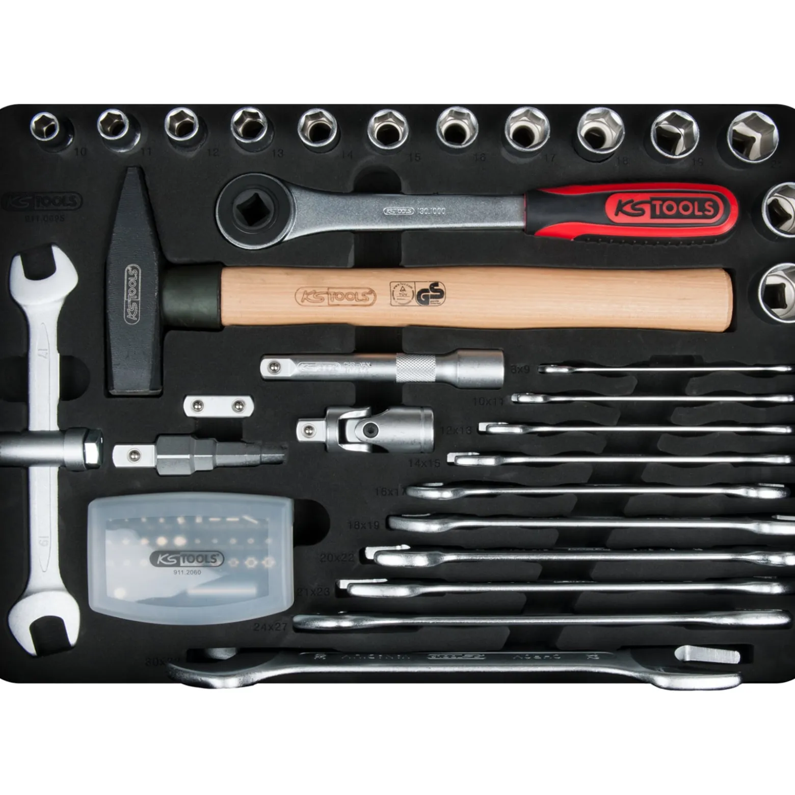 KS TOOLS 1/4"+1/2" Sanitär-Werkzeugkoffer 95tlg. - 911.0695
