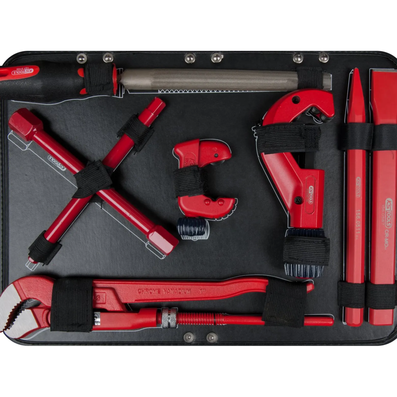 KS TOOLS 1/4"+1/2" Sanitär-Werkzeugkoffer 95tlg. - 911.0695