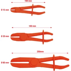KS TOOLS Schlauch-Abklemm-Zangen-Satz 3tlg. - 115.5050