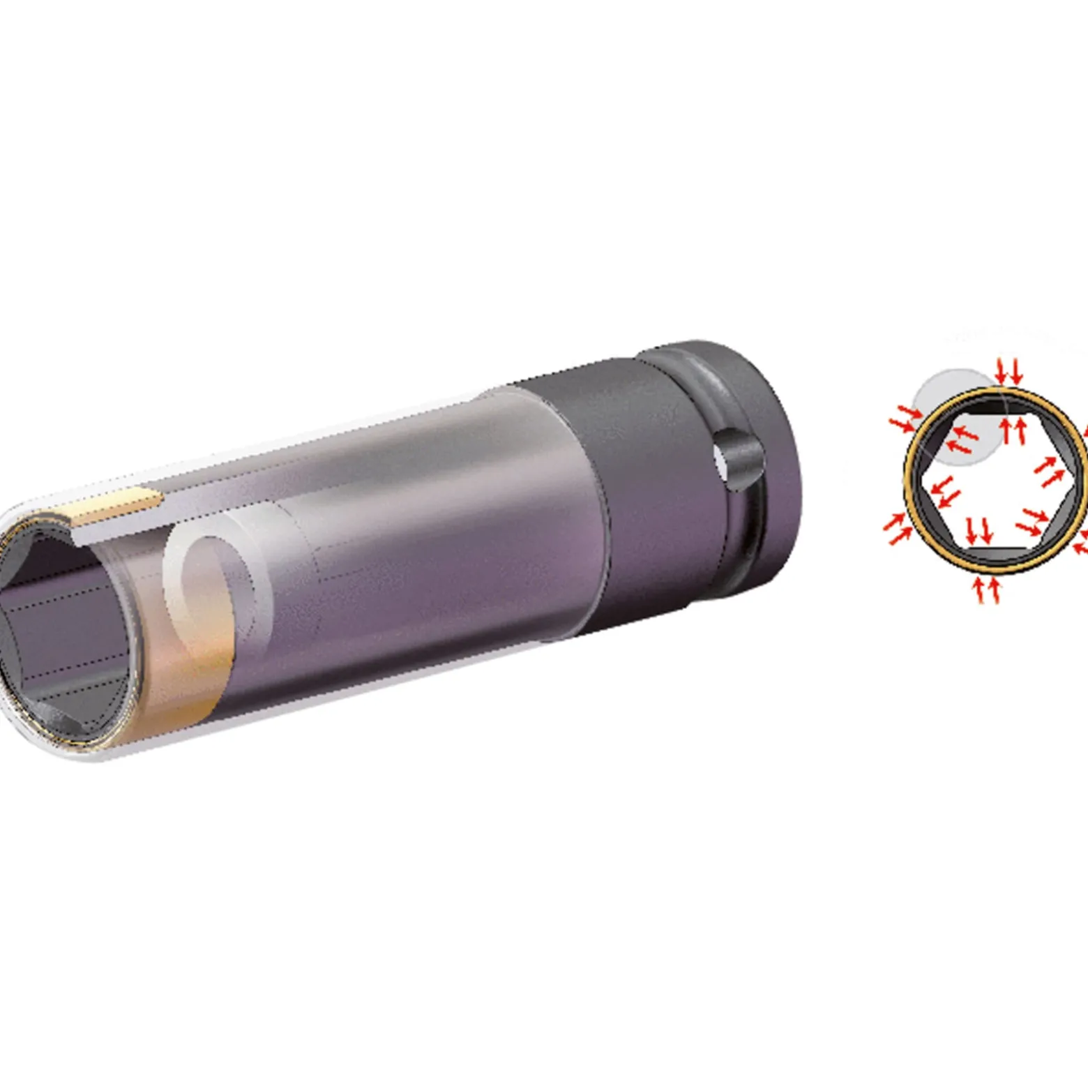 KS TOOLS SlimPOWER Impact-Stecknuss-Satz 3tlg. 1/2" - 515.0990