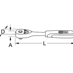 KS TOOLS 1/4" SlimPOWER Umschaltknarre 72 Zahn - 920.1490