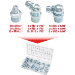 KS TOOLS Sortiment Schmiernippel M 6 - 8 - 10 x 1 110tlg. - 970.0030