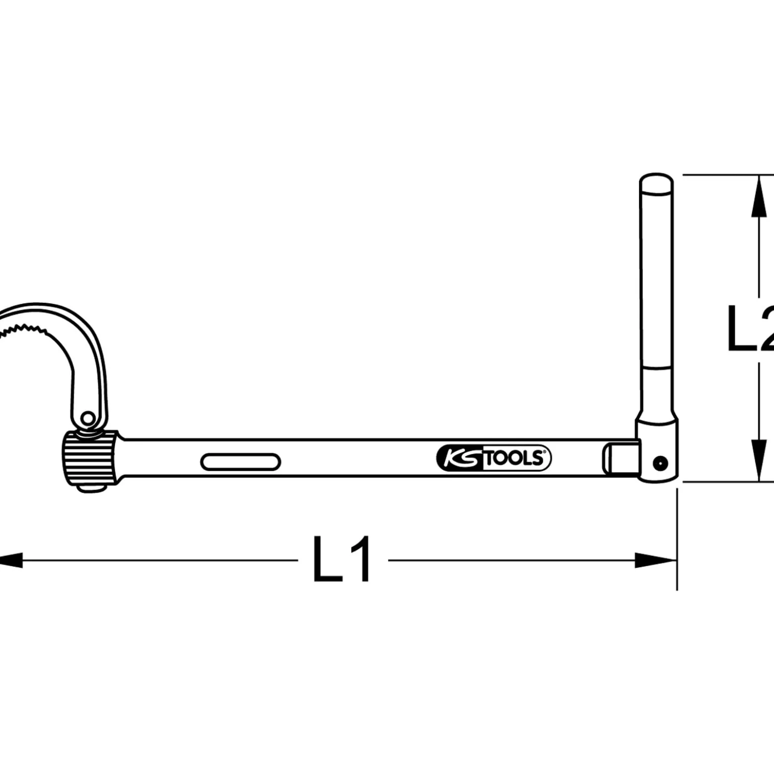 KS TOOLS Standhahn-Mutternschlüssel Ø 10-32 mm 275 mm - 125.1000