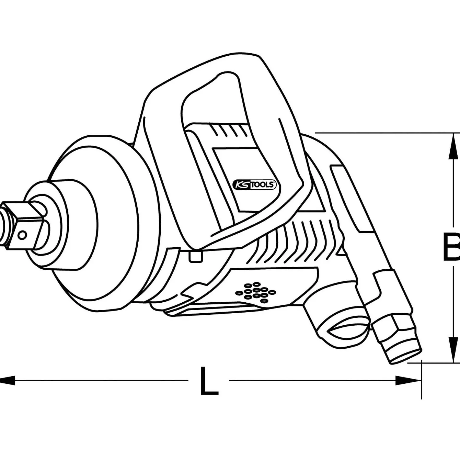 KS TOOLS 3/4" superMONSTER Hochleistungs-Druckluft-Schlagschrauber 3.405 Nm - 515.3250