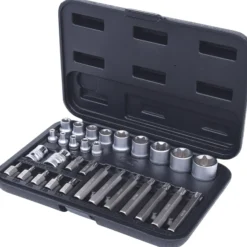 KS TOOLS Torx-Steckschlüssel- und Bit-Satz 30tlg. Bits mit Bohrung - 911.4301-2