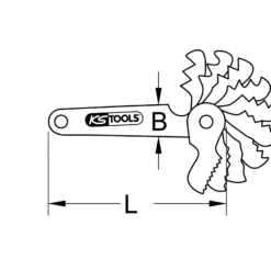 KS TOOLS Trapez-Gewindestahllehre für 30° Gewinde 2-12 mm - 300.0622