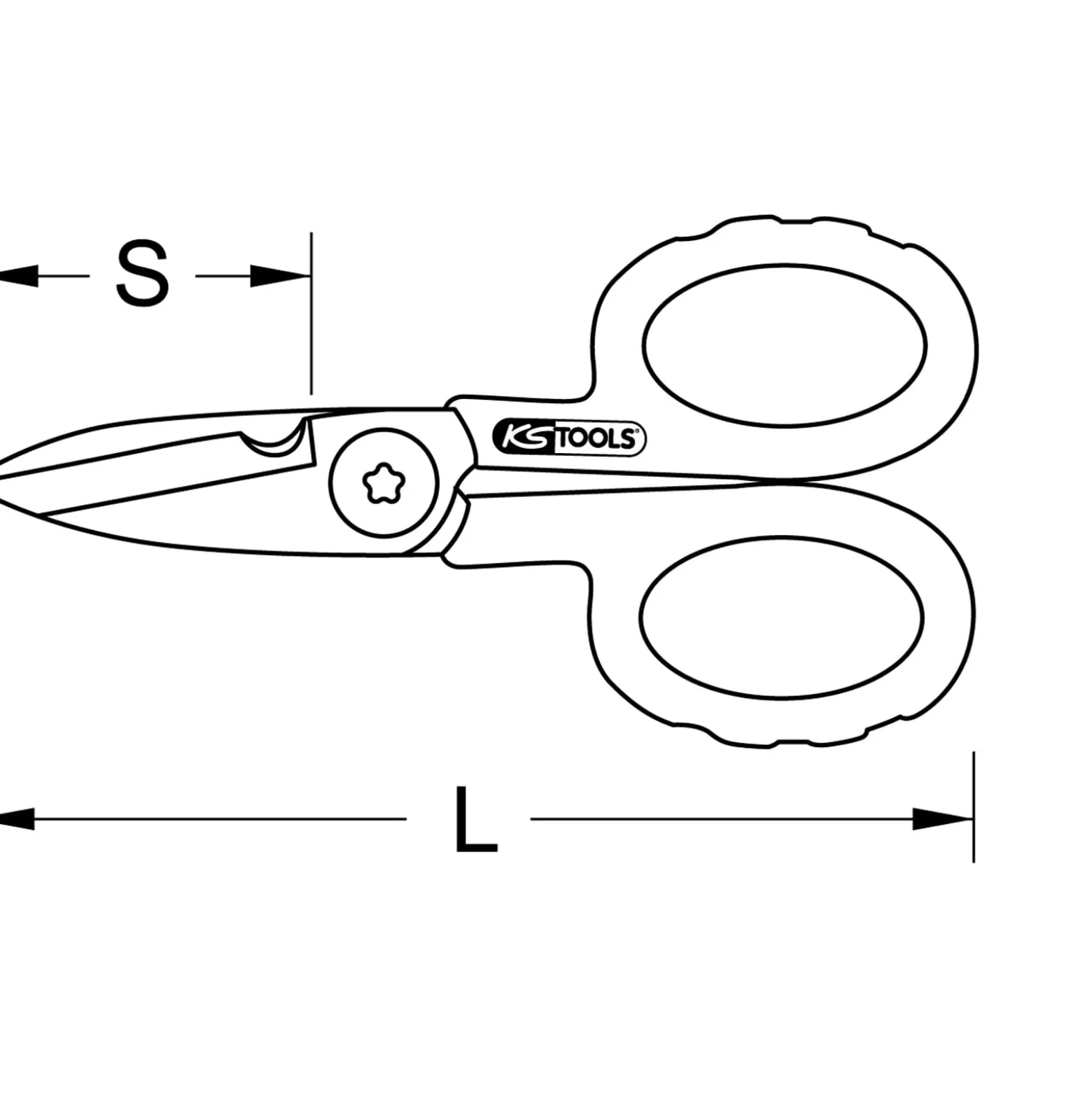 KS TOOLS Universal-Werkstattschere 143 mm - 118.0013