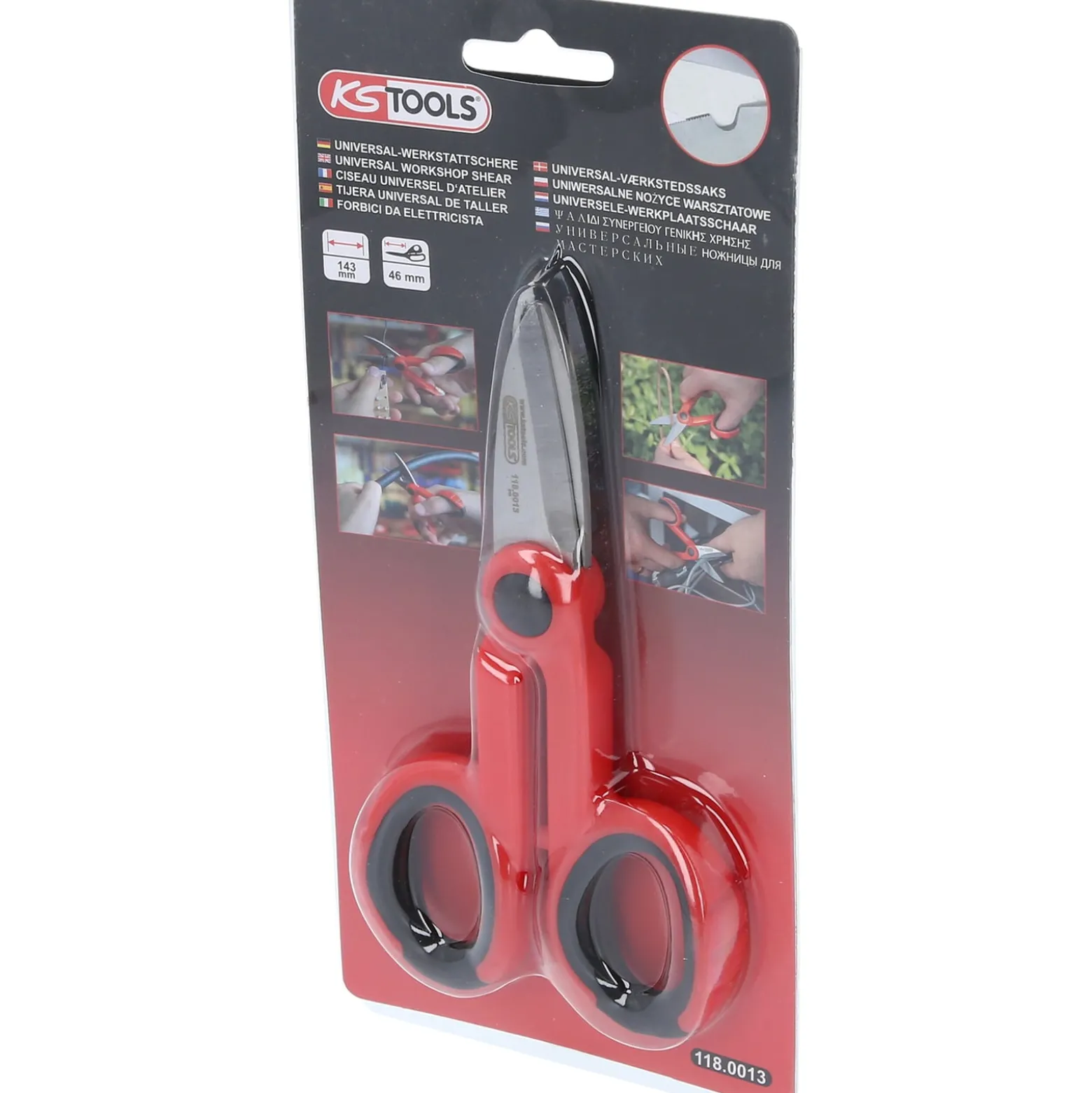 KS TOOLS Universal-Werkstattschere 143 mm - 118.0013
