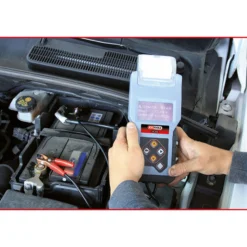 KS TOOLS 12V Digital-Batterie- und Ladesystemtester mit integriertem Drucker - 550.1646