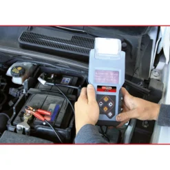 KS TOOLS 12V Digital-Batterie- und Ladesystemtester mit integriertem Drucker - 550.1646