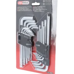KS TOOLS Winkelstiftschlüssel-Satz, Torx, Innensechskant, 22-tlg - 151.4000