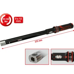KS TOOLS 9 x 12 mm ERGOTORQUEprecision Einsteck-Drehmomentschlüssel 20 - 100 Nm - 516.1632