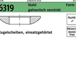 Kugelscheibe DIN 6319 FormC C 17x30x 5,3 Stahl galv.verz. 25 Stück