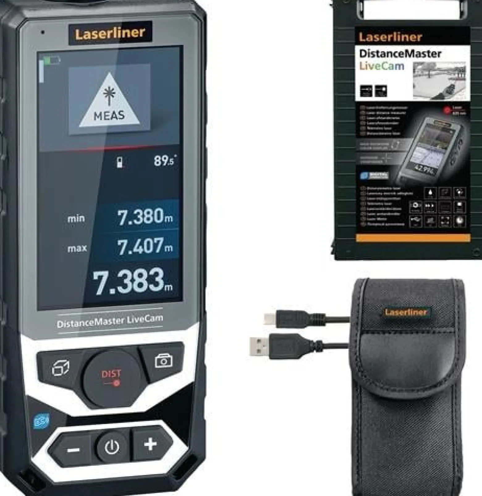Laserentfernungsmesser DistanceMaster LiveCam 150m ± 1,5mm IP65 LASERLINER