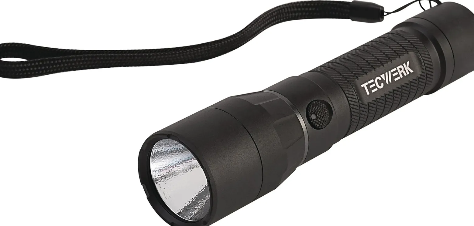 LED-Taschenlampe 100-3000 lm High Performance Torch Li-ion schwarz TECWERK