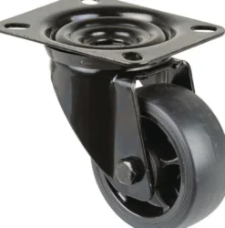 Lenkrolle D.80mm Trgf.100kg Ku.Platte L104xB80mm BS ROLLEN