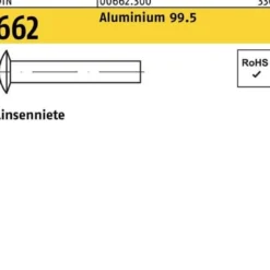 Linsenniete DIN 662 5x 12 Aluminium 99.5 500 Stück