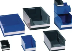 LOCKWEILER Sichtlagerkasten L350/300xB210xH145mm PE blau - 19200324