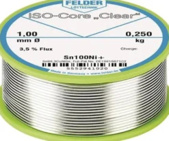 Lötdraht ISO-Core® Clear 1mm 250g Sn100Ni+ FELDER