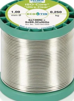 Lötdraht ISO-Core® UltraClear 1mm 250g Sn100Ni+ FELDER