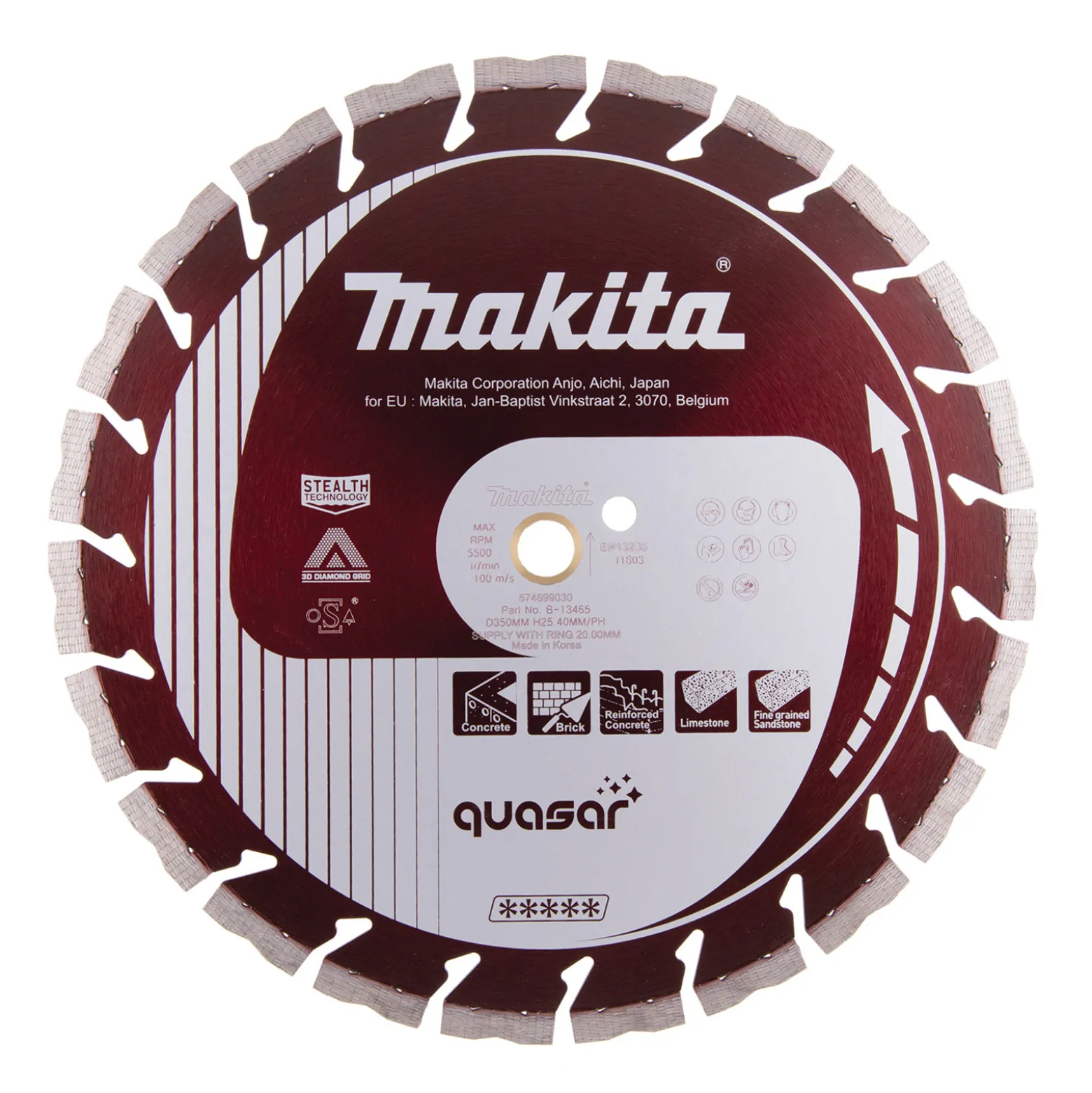 Makita Diamanttrennscheibe 350x25,4 mm QUASAR - B-13465