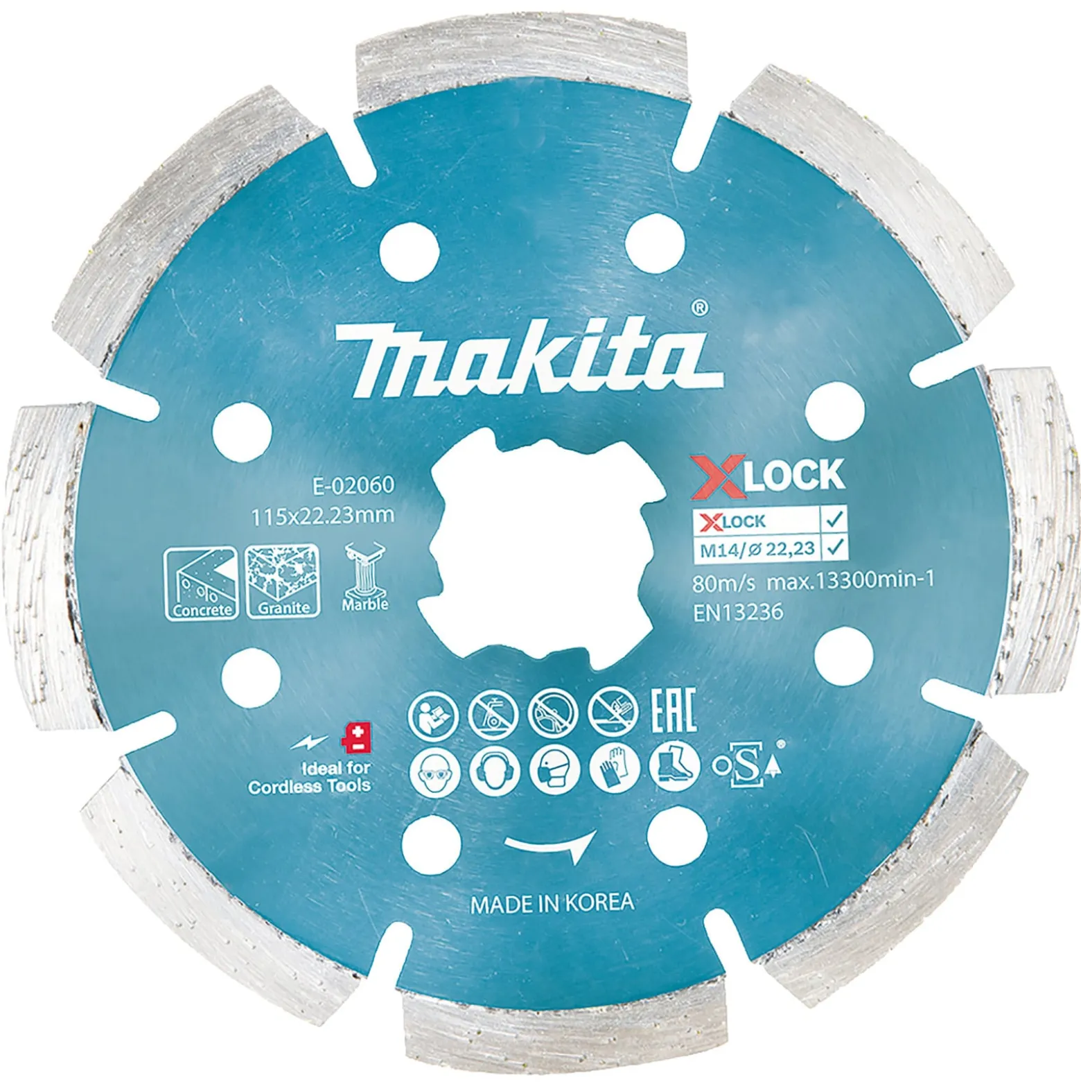Makita Diamanttrennscheibe 115 mm X-Lock Beton - E-02060