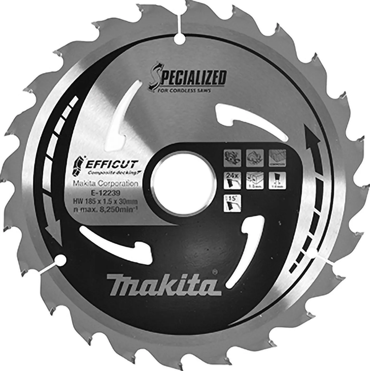 Makita EFFICUT Sägeblatt WPC / Holz 185 x 30 x 24Z - E-12239