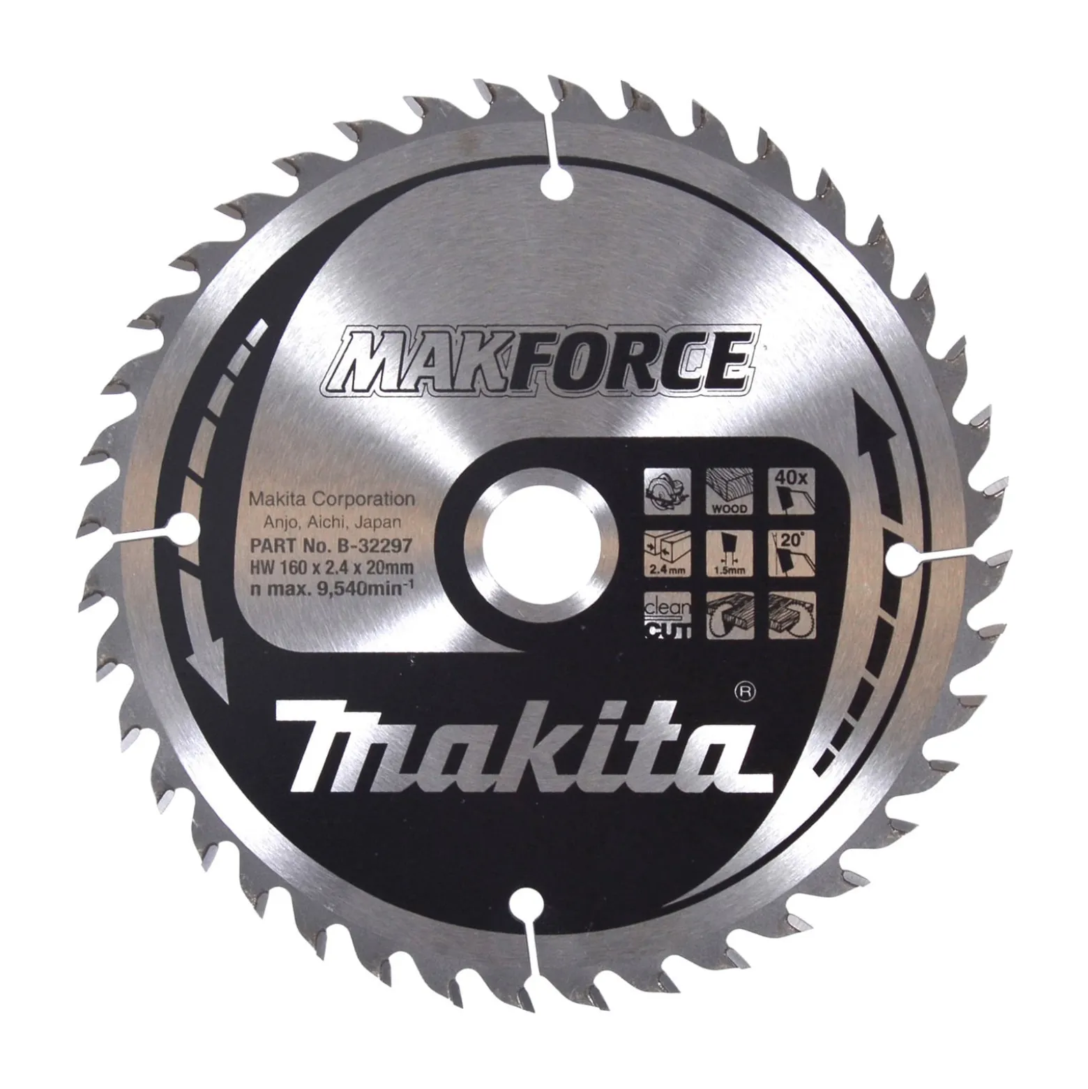 Makita MAKFORCE Sägeblatt 160x20x40Z - B-32297