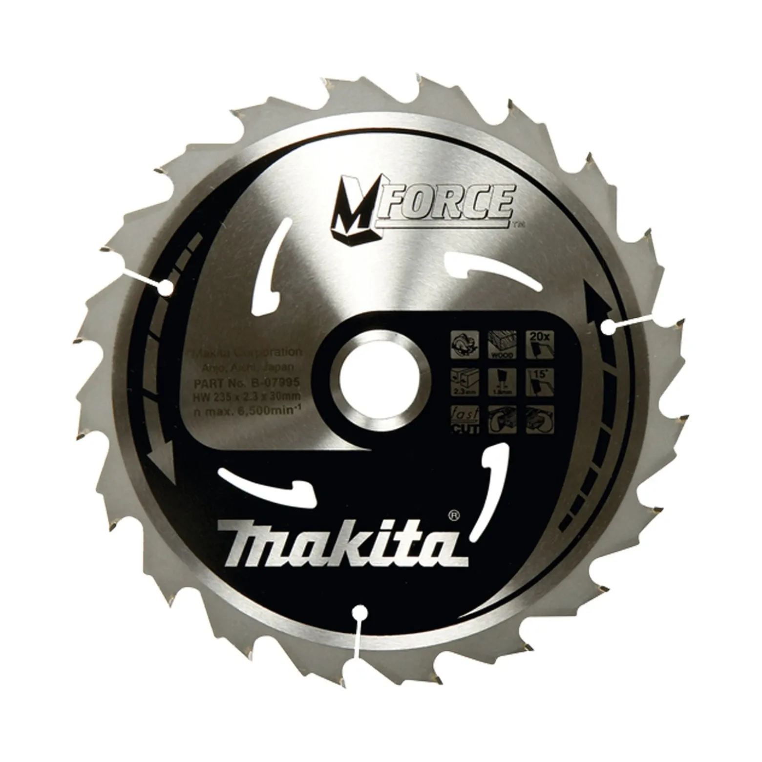 Makita M-FORCE Sägeblatt 185x30x24Z - B-32035