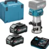Makita RT001GM205 Akku-Multifunktionsfräse 40V max. inkl. Zubehör / 2x 4,0 Ah Akku + Ladegerät im MAKPAC