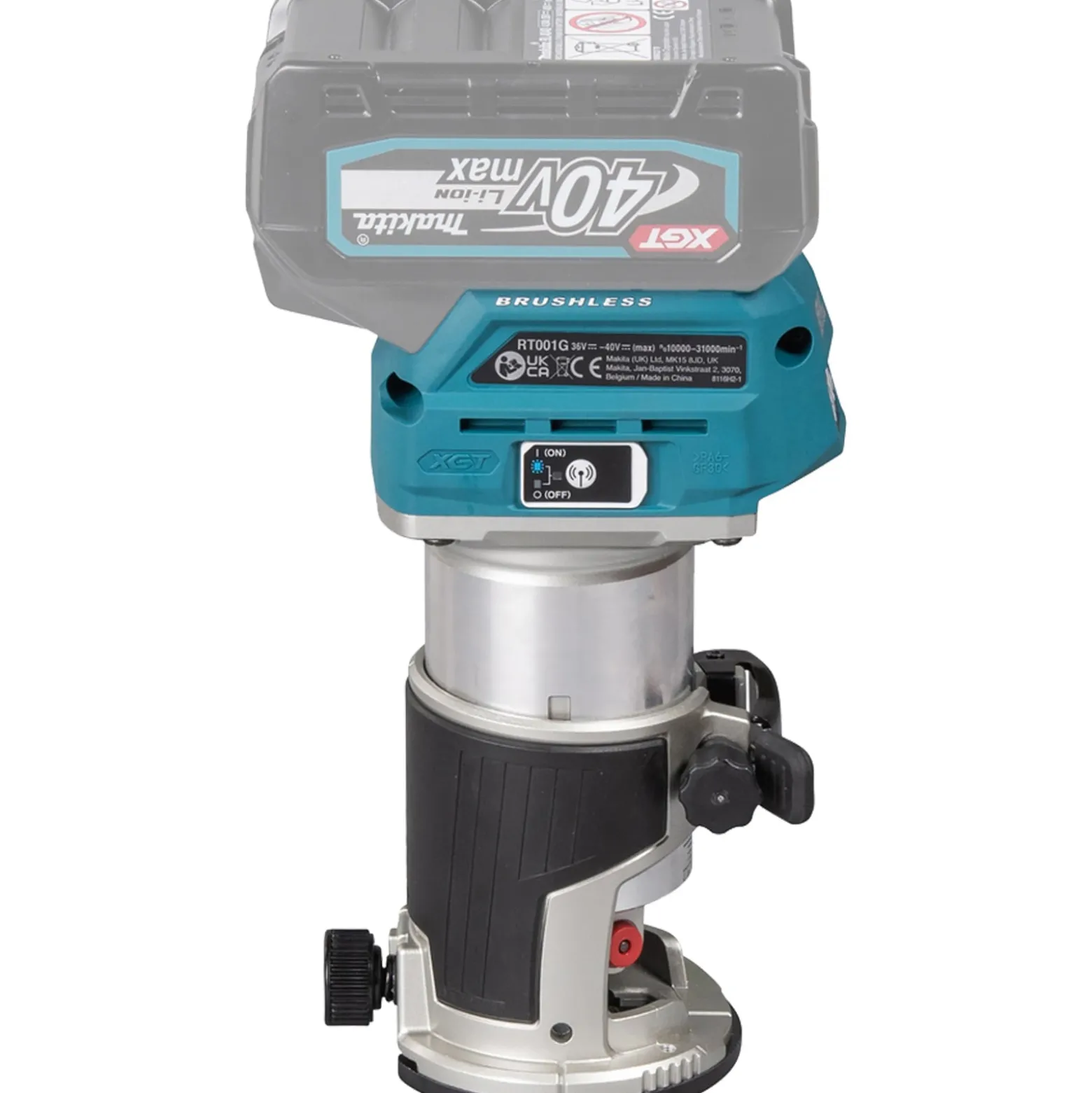 Makita RT001GM205 Akku-Multifunktionsfräse 40V max. inkl. Zubehör / 2x 4,0 Ah Akku + Ladegerät im MAKPAC