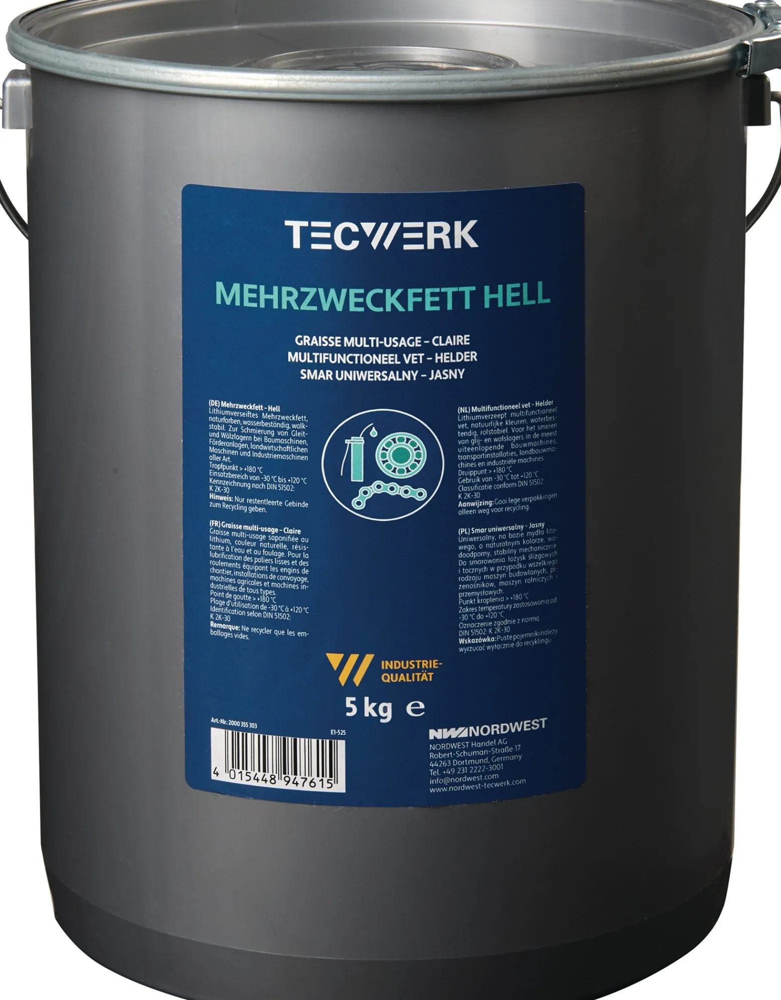 Mehrzweckfett 5kg hell Eimer TECWERK