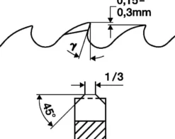 Metallkreissägeblatt Form BW D.275mm B.2,5mm HSS Bohrungs-D.32mm Z.180 TECWERK