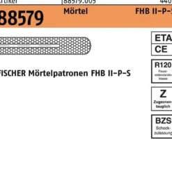 Mörtelpatrone R 88579 FHBII-P 10x 60 f.FHB-S 10 Stück FISCHER
