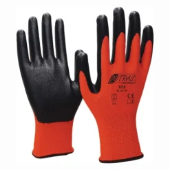 Nitras Handschuhe Nitril rot / schwarz Foam Gr. 8 - 3510-8