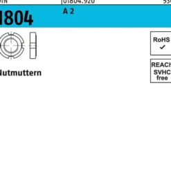 Nutmutter DIN 1804 M 30 x 1,5 A 2 10 Stück